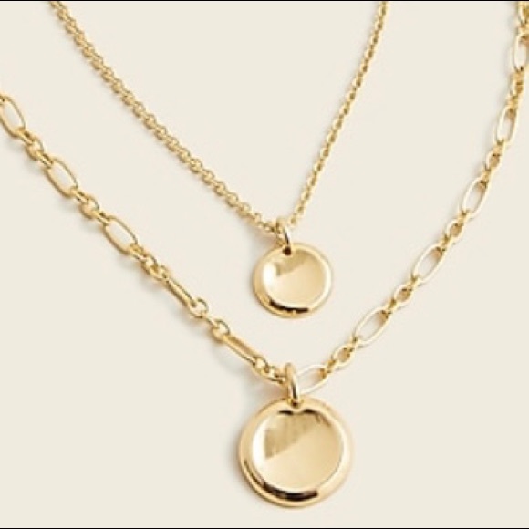 J. Crew Layered Coin Necklace - Picture 2 of 12